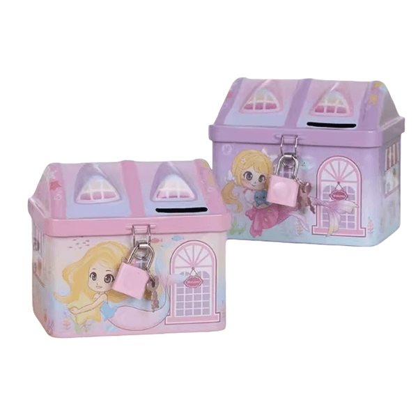 House Shape Coin Tin	